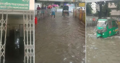 ভারী বৃষ্টিতে ডুবলো ঢাকা মেডিকেল, দুর্ভোগে রোগীরা