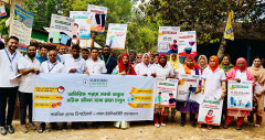 হিট স্ট্রোক প্রতিরোধে নর্দার্ন ইউনিভার্সিটির সচেতনতামূলক র‍্যালি
