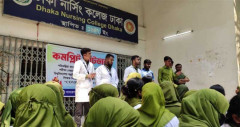 ছয় দফা দাবিতে শাটডাউন কর্মসূচি পালন নার্সিং শিক্ষার্থীদের