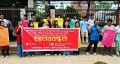 বান্দরবানে স্বাস্থ্য বিভাগের সংকট নিরসনের দাবিতে মানববন্ধন