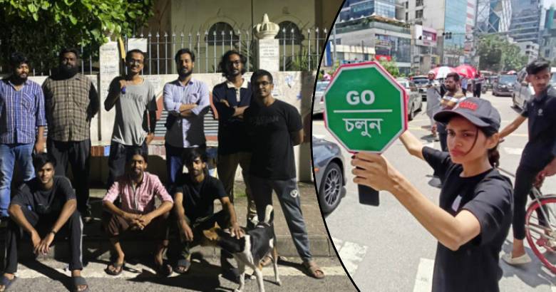 রাত জেগে দেশের নিরাপত্তায় শিক্ষার্থীরা