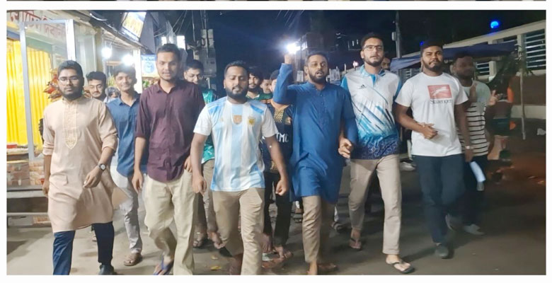 ছাত্রলীগ নিষিদ্ধ: সৈয়দ নজরুল মেডিকেলে মিছিল