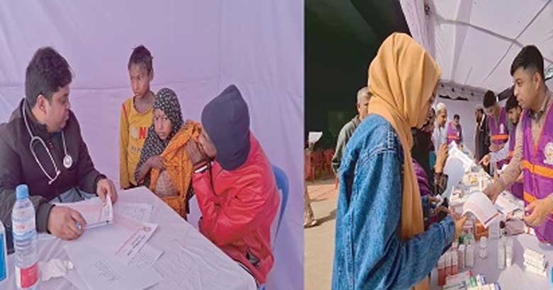 সৈয়দপুরে ফ্রি মেডিকেল ক্যাম্পে হাজার রোগীর সেবা প্রদান
