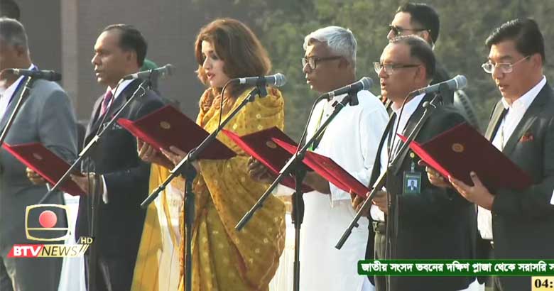শপথ নিলেন ১২ মন্ত্রী ও ১৮ প্রতিমন্ত্রী