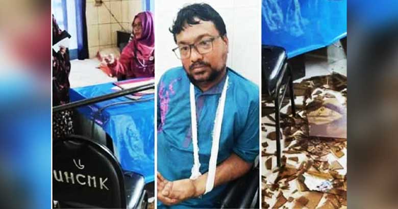 শিশু মৃত্যুর ঘটনায় হাসপাতালে স্বজনদের হামলা-ভাঙচুর, আহত দুই চিকিৎসক