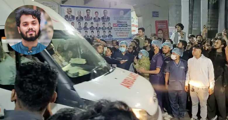 ওসমান হাদিকে দুপুরে এয়ারঅ্যাম্বুলেন্সে সিঙ্গাপুর নেওয়া হচ্ছে